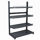 Стелаж на стяжках 1600х950 мм, приставний стелаж, металевий складський стелаж, архівний стелаж, стелаж для косметики, для іграшок, фото 2