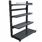 Стелаж на стяжках 1600х950 мм, приставний стелаж, металевий складський стелаж, архівний стелаж, стелаж для косметики, для іграшок, фото 4