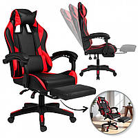 Геймерське крісло з підставкою для ніг STRIKER ONE червоне