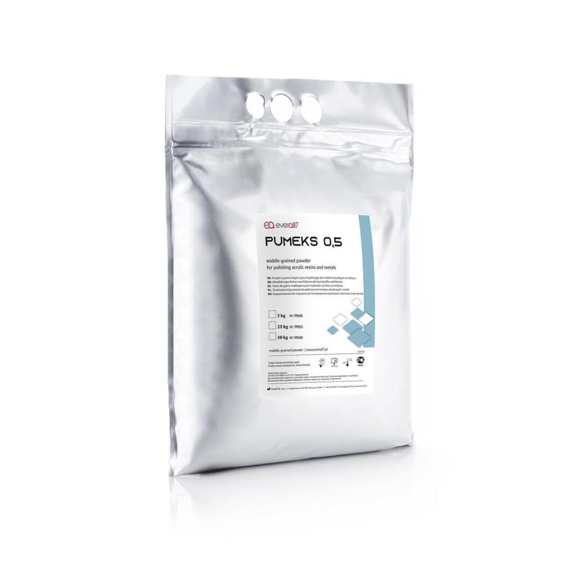Порошок для полірування акрилу та металу Pumeks 0.5, середньозернистий, 3 кг, фото 1