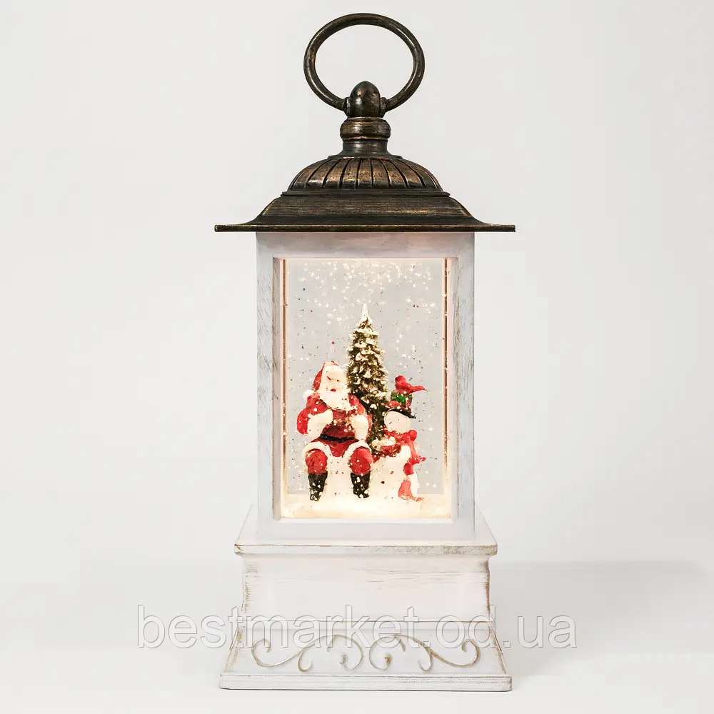 Новорічний світильник від батарейок "Санта" 21,5х10,5 см, WDL-24004A/Жіноча лампа/ Новорічний нічник