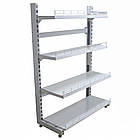 Стелаж на стяжках 1600*1200 мм, стелаж приставний Рістел, металевий торговий стелаж на стяжках, без задніх панелей, фото 3