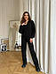 Жіночий в'язаний костюм кофта з відкладним коміром і прямі штани з куліскою (р. 42-46) 61KO3926, фото 5