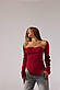 Жіноча подовжена кофта з відкритими плечима та виділеними грудьми (р. 42-48) 61KF3443, фото 5