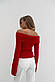 Жіночий нарядний светр із підворотом і відкритими плечима (р. 42-46) 61KF3444, фото 4