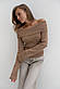Жіночий нарядний светр із підворотом і відкритими плечима (р. 42-46) 61KF3444, фото 8