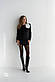 Жіноча базова кофта однотонна з об'ємною квіткою на грудях (р. S-L) 61KF3448, фото 4