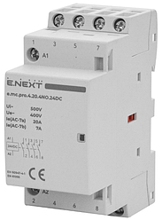 Модульний контактор e.mc.pro.4.20.4NO.24DC, 4р, 20А, 4NO, 24В