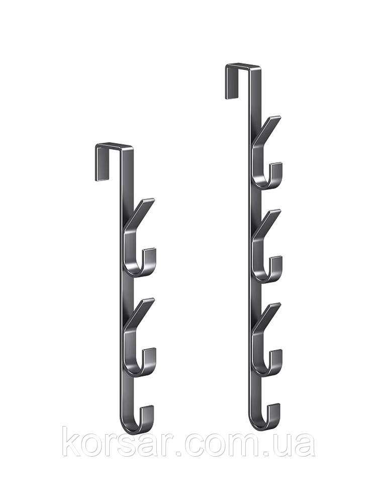 Вішалка, гачок на двері, тумбу, комод. Towel Rag Rack Тримач універсальний. 5 місць. Вертикальний., фото 1