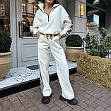 Теплий жіночий костюм з лампасами, фото 3