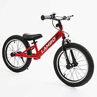 Велобіг "CORSO LAMBO" LB-16745 (1) сталева рама, ручне гальмо, колеса надувні резинові 16’’, алюмінієві обода, підніжка, дзвоник