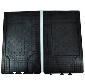 Килимки гумові (2шт) чорні "Дубно" 2 або 3 ряд сидіння " UNI Twin" 1585х520mm внутр.борт 15мм