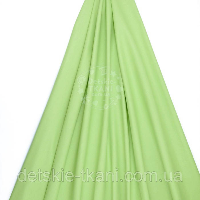 Поплін однотонний, колір ніжно-зелений (№5763), фото 1