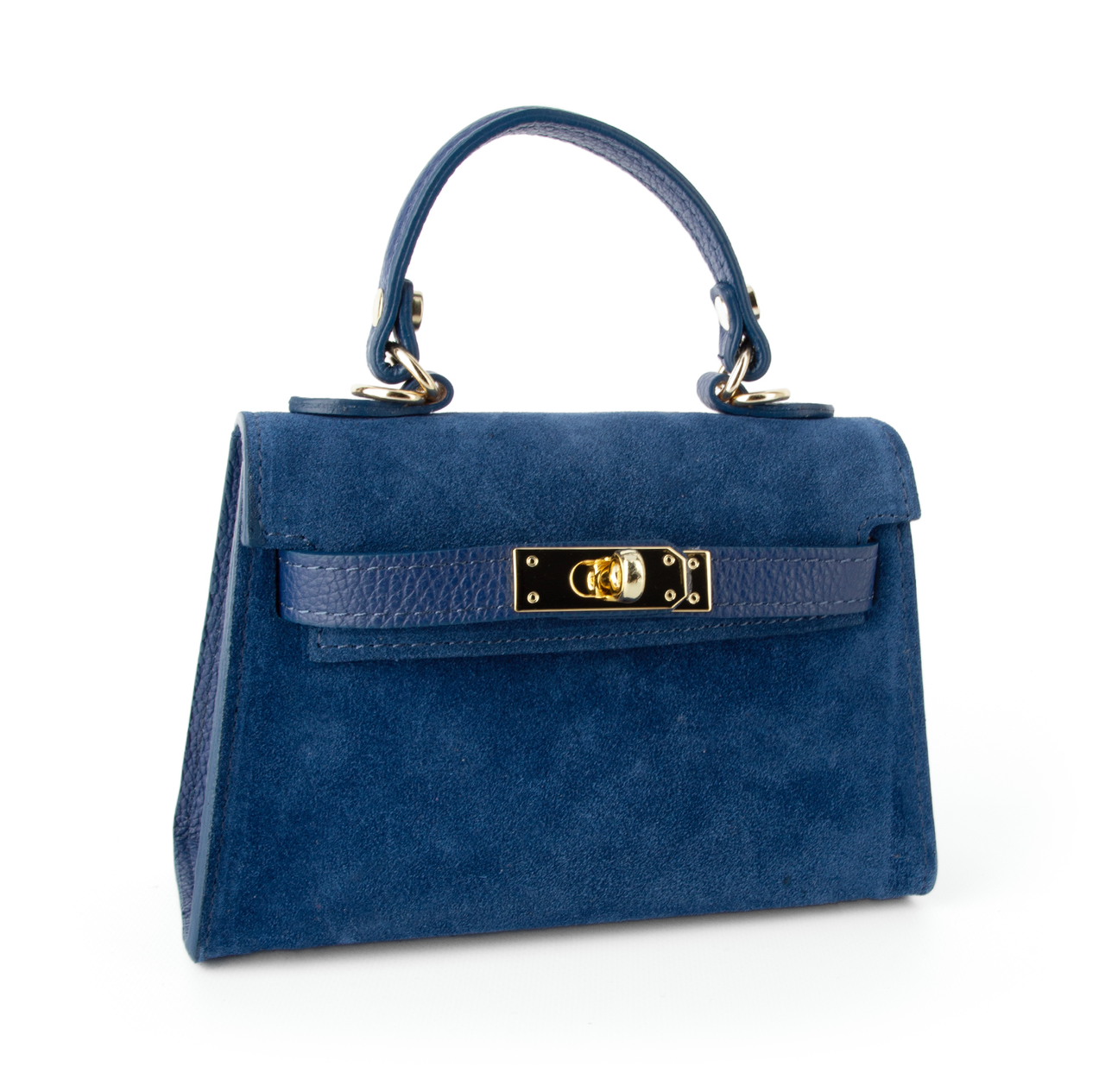 Сумка жіноча маленька замшева Virginia Conti 04011 темно-синя