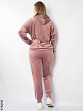7920-48 Жіночий спортивний костюм велюр напівбатал (3 од.: 48,50,52), фото 5