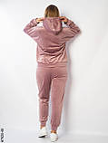 7920-48 Жіночий спортивний костюм велюр напівбатал (3 од.: 48,50,52), фото 2