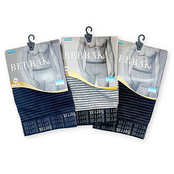 Чоловічі бавовняні труси боксери з широкою резинкою Berrak Турція S