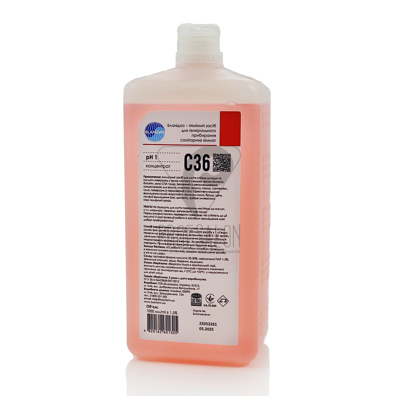 С36 Бланідас - Мийний засіб для генерального прибирання санітарних кімнат, 1000 мл, фото 1