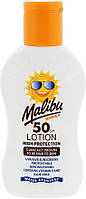 Детский лосьон для тела Malibu Kids Lotion High Гипоаллергенный водостойкий солнцезащитный SPF 50, 100 мл