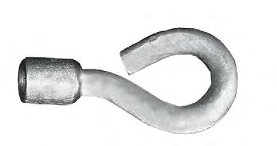 Гак накручивающийся GHN 20, длина 80 мм, диаметр 20 мм, устойчивость к агрессивным средам, фото 1