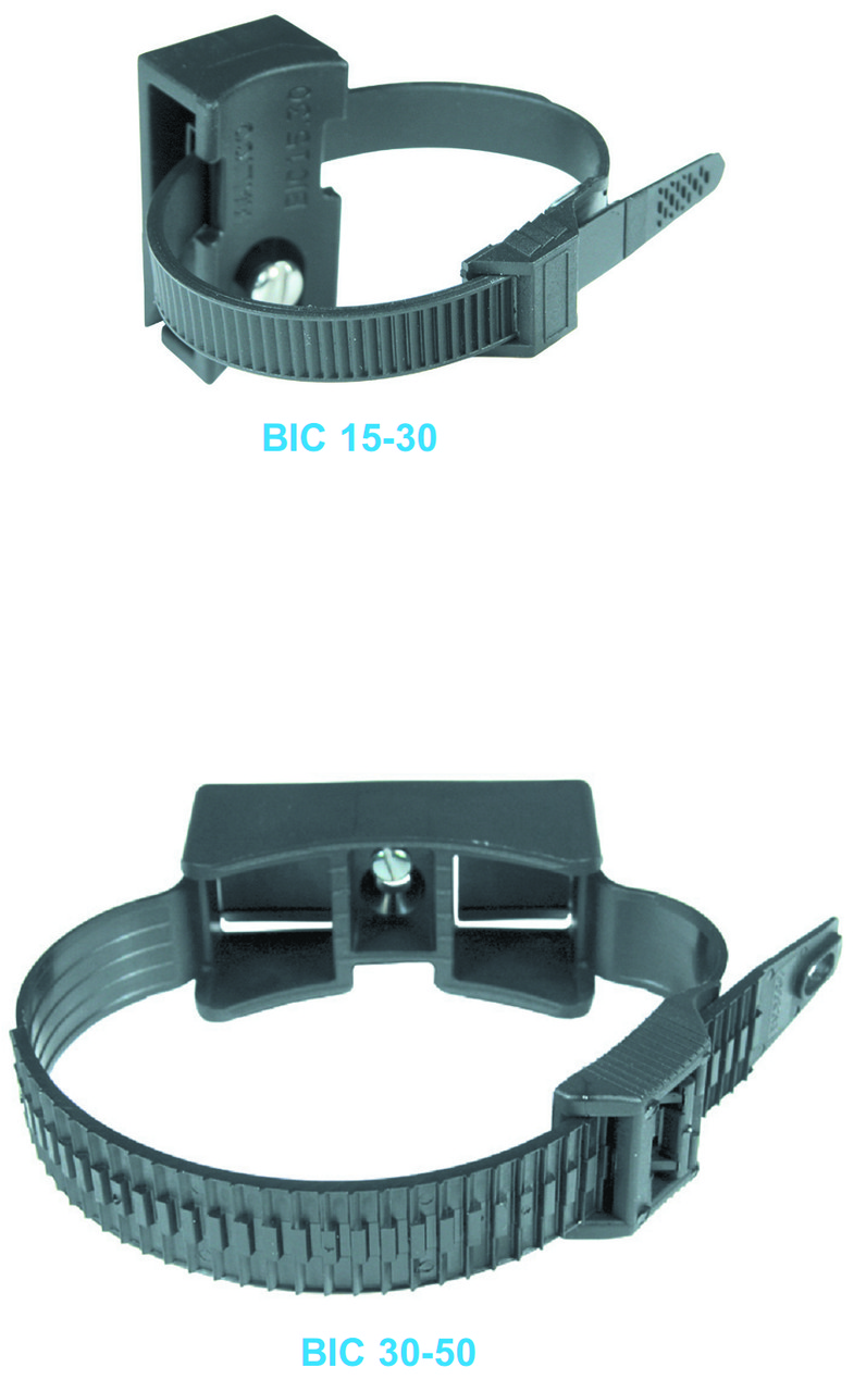 Основа для кріплення кабелю з ремінцем BIC 1530, кліматично стійкий матеріал, для кабелів і проводів, фото 1
