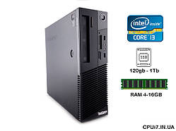Дешевий компактний ПК: Intel Core i3,i5,i7 + 4-8-16GB DDR3 + 120 GB SSD(Системний блок Lenovo ThinkCentre M82 SFF)