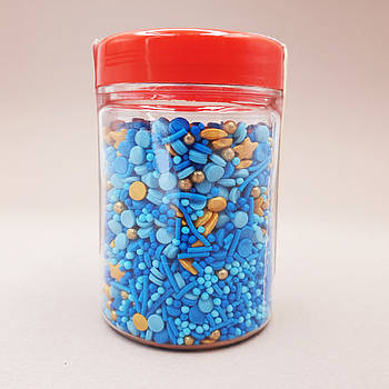 Посыпка коктейль Голубая лагуна 80 г (баночка)