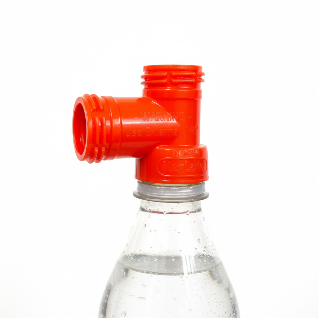 Трійник для газіровки для ПЕТ пляшок для карбонізації / газування напоїв. Газвода вдома