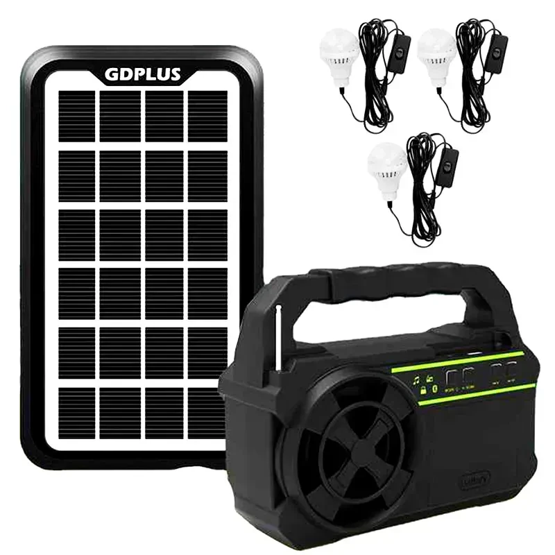 Портативна зарядна станція-ліхтар із Power bank на сонячній батареї GDPlus GD-8081 Al, фото 1