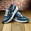 Чоловічі шкіряні кросівки (натуральна шкіра) сині демісезонні, чоловіче взуття весна осінь, розміри 40-45, фото 5