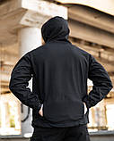 Міська тактична куртка MAXIMUS софтшел чорна ПП7980 ТМ, фото 6