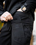 Тактичні штани MAXIMUS софтшел з адмін-карманами чорні ПП7981 ТМ, фото 6
