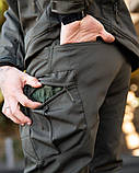 Польовийні штани MAXIMUS софтшел з адмін-карманами світло-сірі ПП7982 ТМ, фото 6