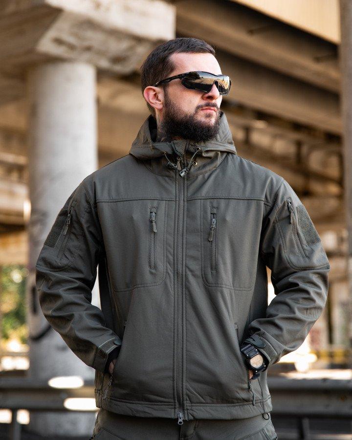 Польова куртка MAXIMUS софтшел з адмін-карманами світло-сіра ПП7983 ТМ, фото 1