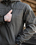 Польова куртка MAXIMUS софтшел з адмін-карманами світло-сіра ПП7983 ТМ, фото 3