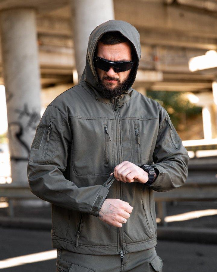 Міська тактична куртка MAXIMUS софтшел oliva ПП7985, фото 1