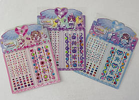 Наклейки для дитячої творчості Стрази Мікс (XY-008)