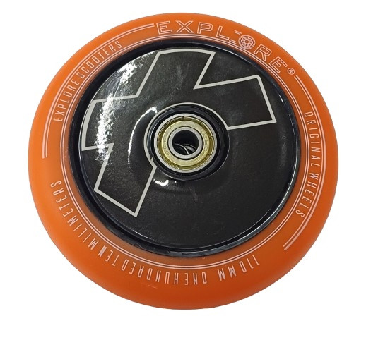 Колесо Explore для трюкового самокату 110 мм литий диск колір помаранчевий, фото 1