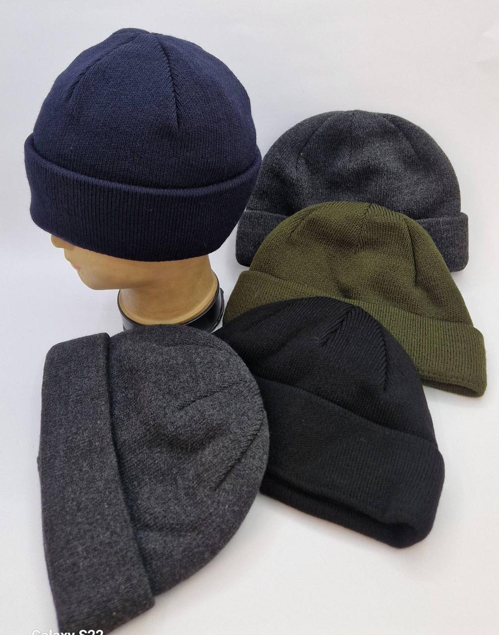 Чоловіча тепла шапка шестіклинка на флісі