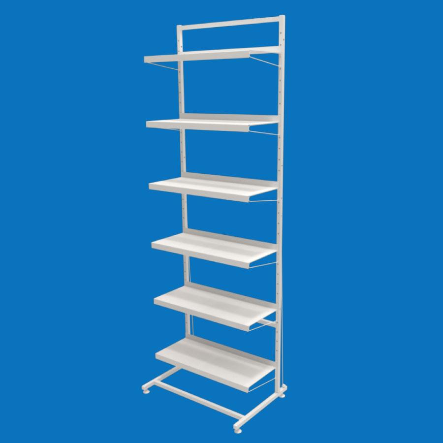 Стелаж торговий з листовими полицями 6 шт. Ева