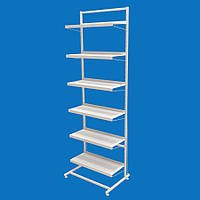 Стелаж торговий з листовими полицями 6 шт. Ева