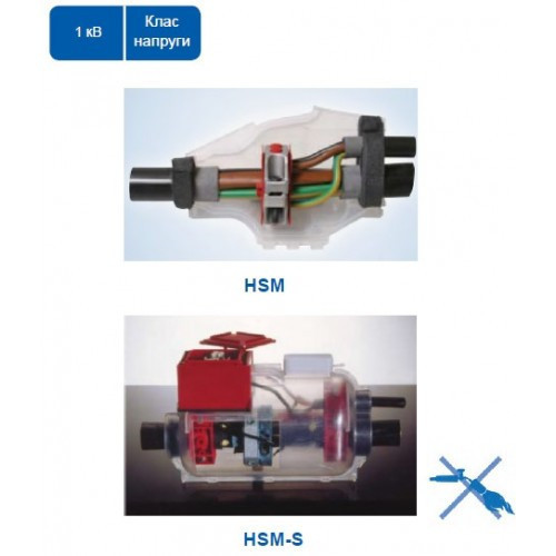 Кабельна муфта HSM-S 95-240 для кабелів ВВГ, АВВГ, напруга до 1 кВ, фото 1