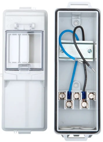 Росподільчий бокс CMD IP55, антивандальне виконання, монтажний ящик, 5 вводів, сірий полікарбонат, фото 1