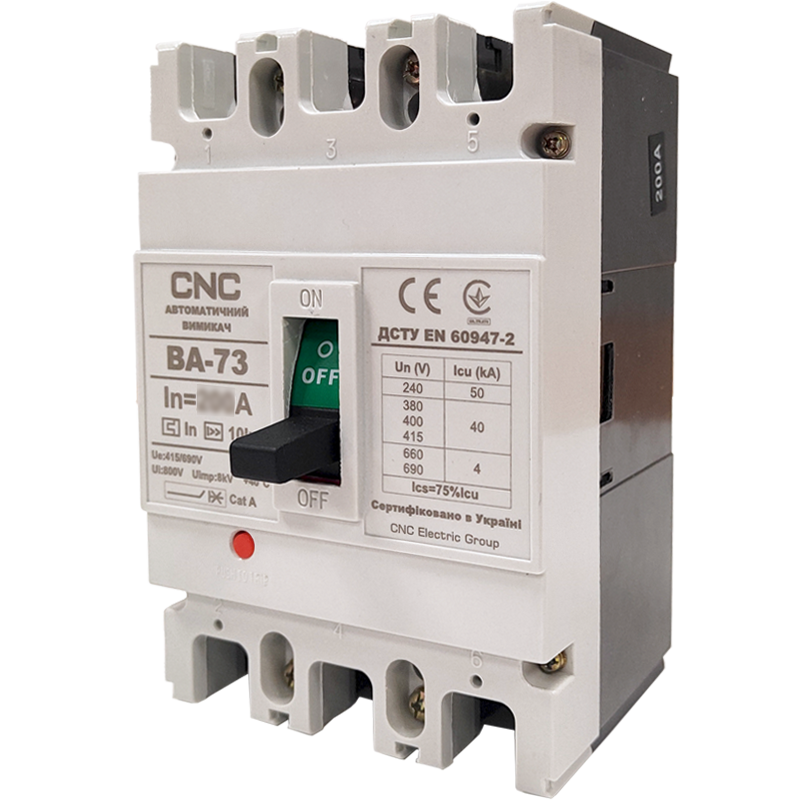 Автоматичний вимикач CNC ВА-73 160А 3Р 380В 40кА (Б00027622) Корпусний автоматичний вимикач, IP30, фото 1