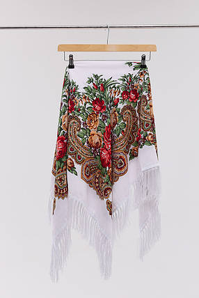 Платок "Романтические цветы" (белый), фото 1