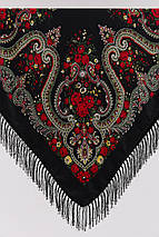 Хустинка "Квіти полісся" (чорна), фото 2