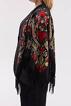 Хустинка "Квіти полісся" (чорна), фото 4