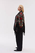 Хустинка "Квіти полісся" (чорна), фото 5