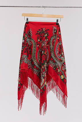 Хустинка "Квіти полісся" (червона), фото 1