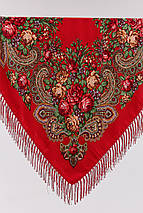 Платок "Романтические цветы" (красный), фото 2